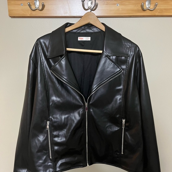 3X Intempo Black Leather Jacket - Picture 2 of 4